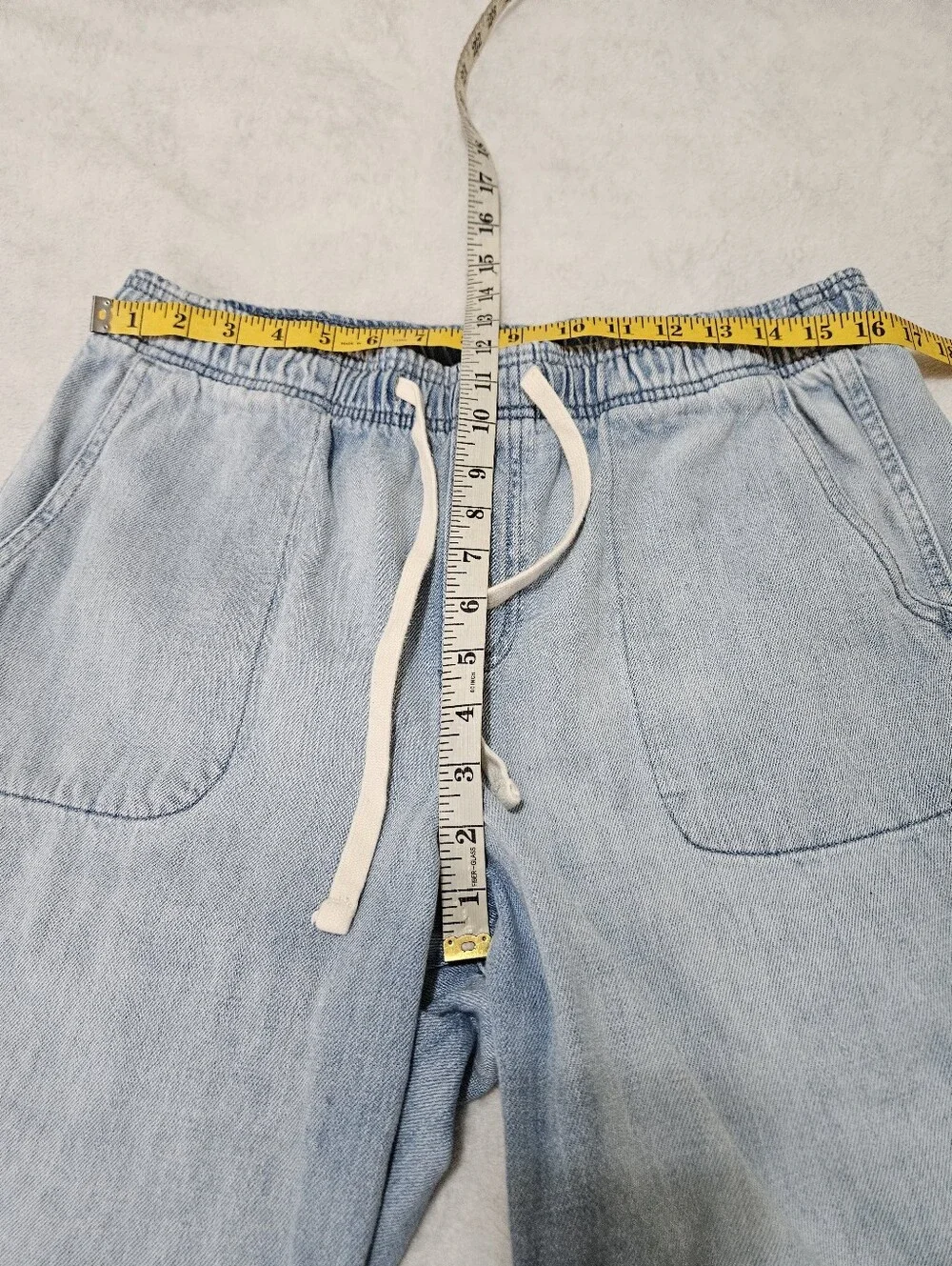 GAP Light Blue Lightweight Relaxed Drawstring Jeans Denim